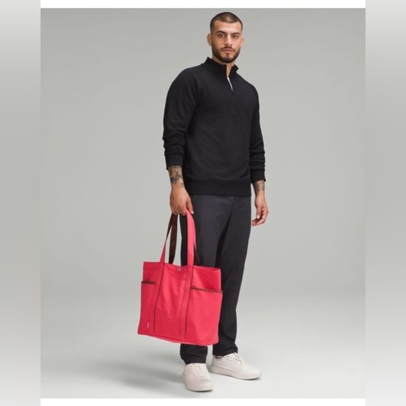 Lululemon Daily Multi-pocket Tote Bag 20L Glaze Pink/Ancient copper piping NWT - Picture 3 of 9